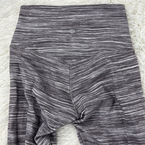 Lululemon Align Crop *21" Mini Space Dye Herringbone Jacquard Heathered Black - Picture 4 of 5
